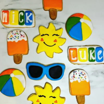 Assorted Colorful Cookies with Unique Summer Designs