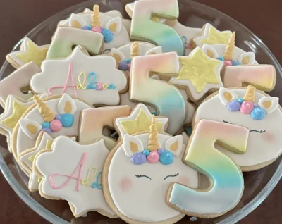 Birthday Unicorn Cookies