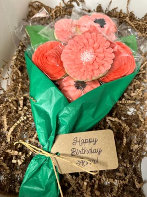 Edible Flower Bouquet for a Custom Birthday