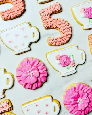 Birthday Floral Teacup Cookies