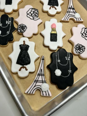 Elegant Fashion and Beauty Parisian Themed Cookies