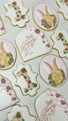 Some Bunny is 1 themed birthday sugar cookies