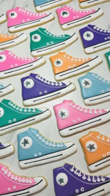 Converse sneaker cookies for a retirement party