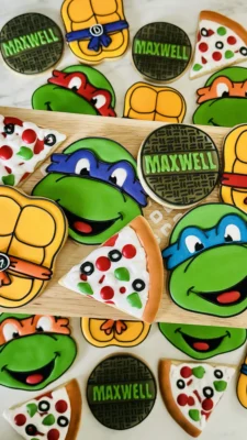 Ninja Turtles Birthday Sugar Cookies